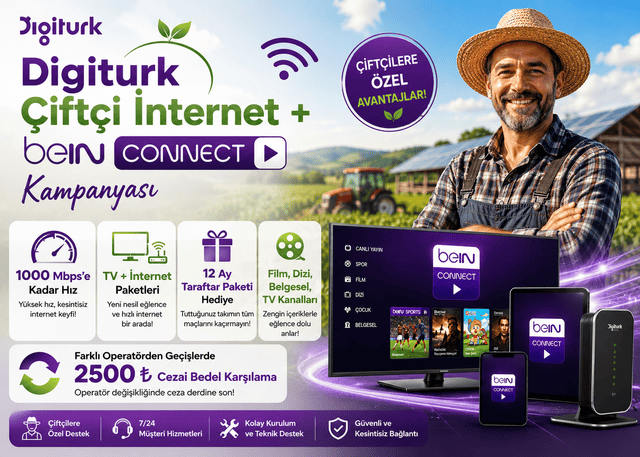 Digiturk Çiftçi İnternet + beIN Connect Kampanyası