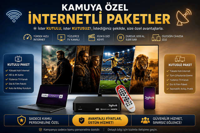 Digiturk Kamuya Özel İnternetli Paketler